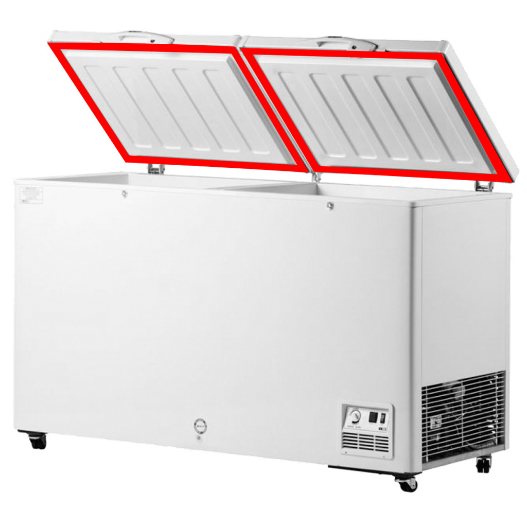 Kit 2 Borracha Gaxeta Freezer GHBA-510 Para Gelopar 62x79 Encaixada Por Pressão