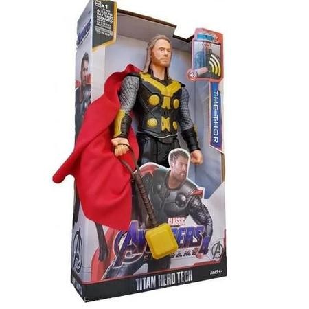 Boneco Thor 30 Cm Articulado C/ Som Vingador Articulado