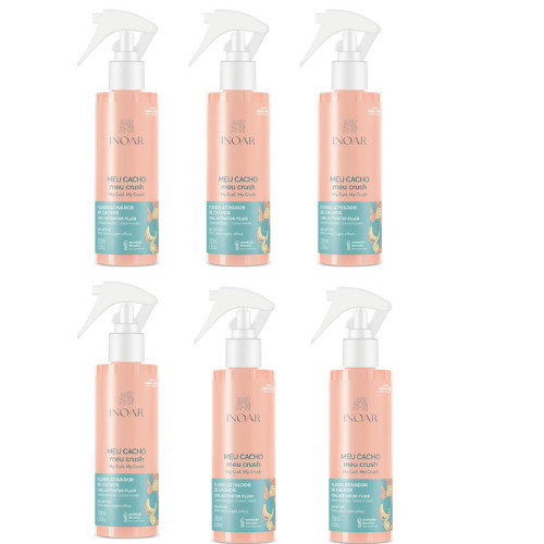 KIT INOAR MEU CACHO MEU CRUSH COM 6 ATIVADOR DE CACHOS 200ML