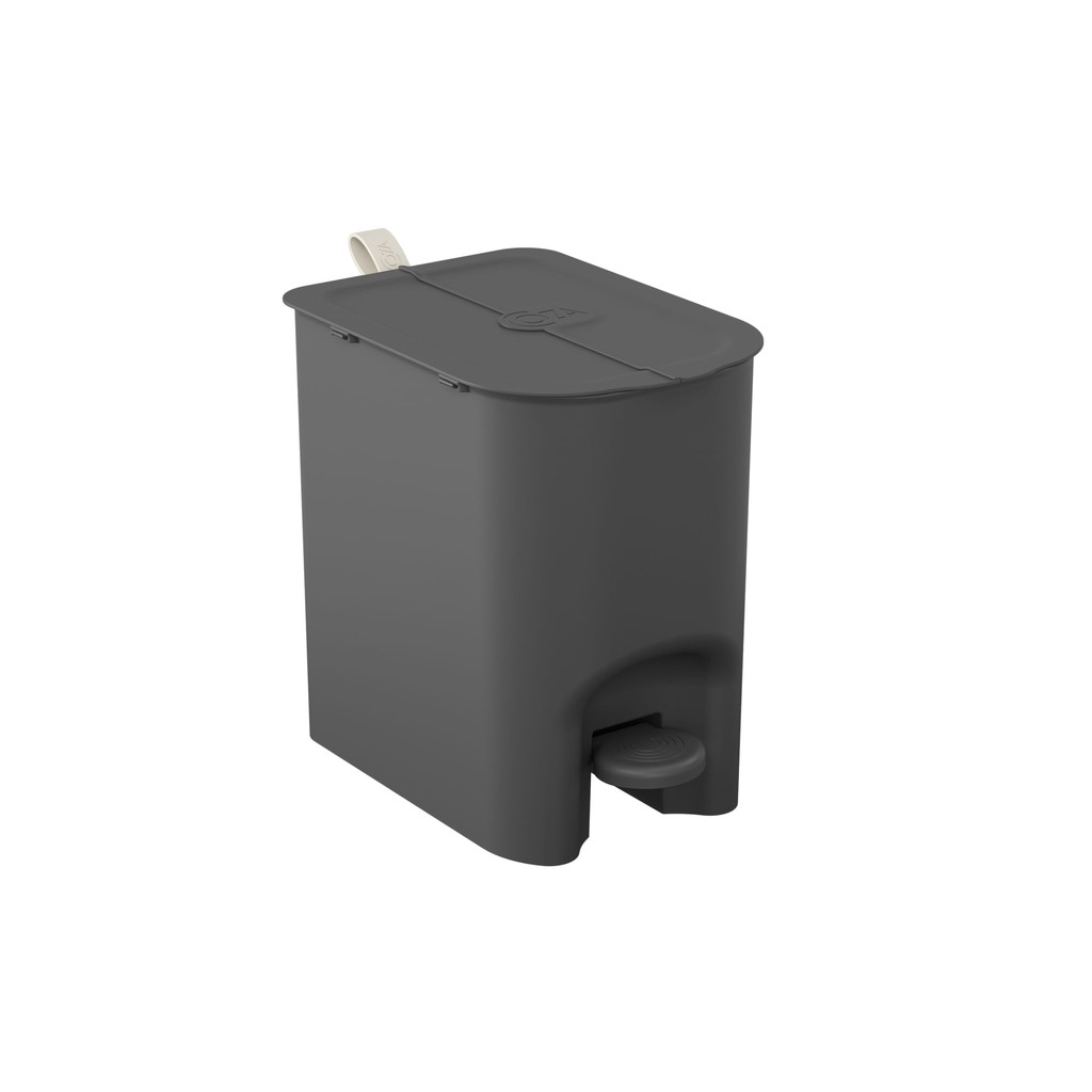 Lixeira Borboleta com Pedal Coza 6L Cinza Chumbo