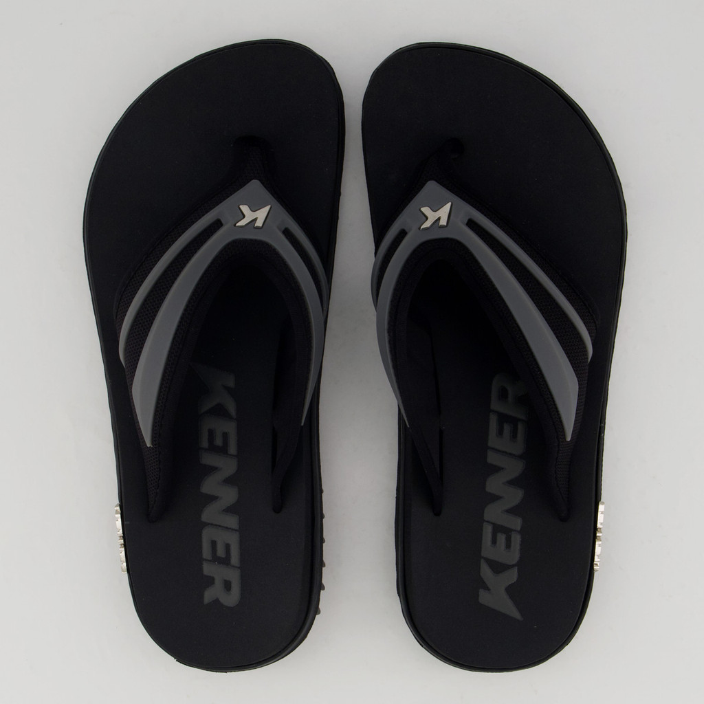 Chinelo Kenner Kivah New Force Preto e Cinza