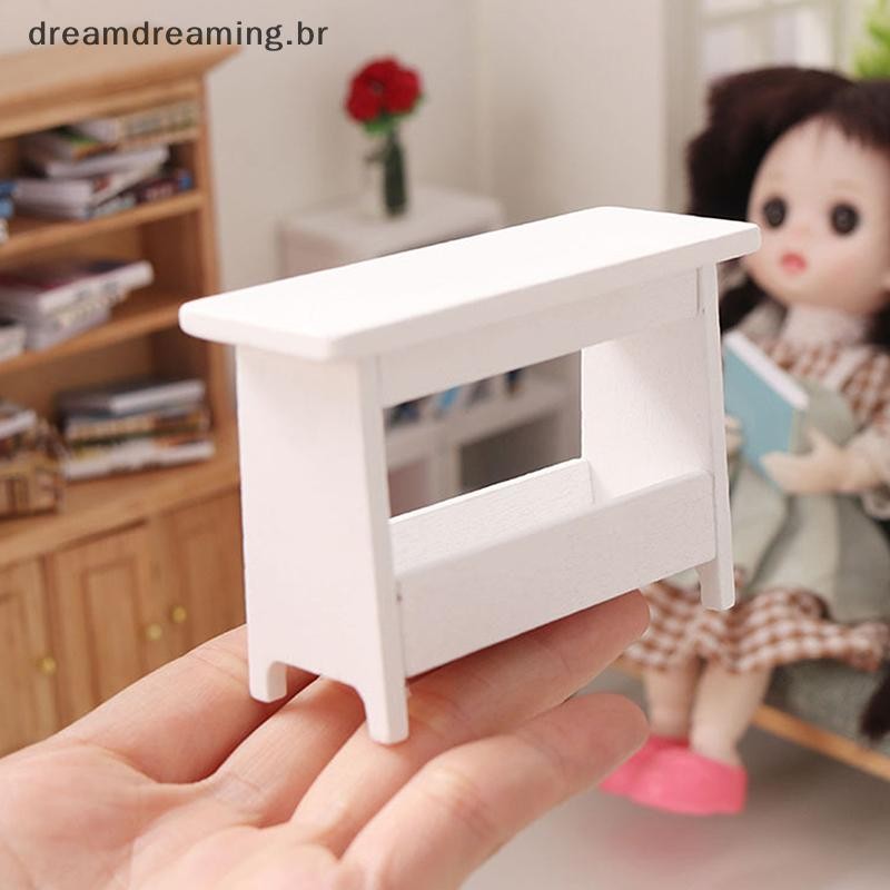 D-1 : 12 Casa De Bonecas Fezes Mesa Modelo Armário Estante Móveis Decoração .