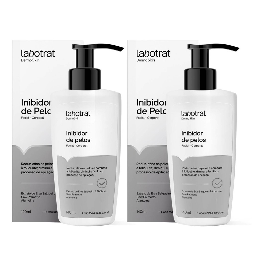 Kit Com 2 Unidades de Creme Inibidor de Pelos Dermo Skin 140mL Labotrat