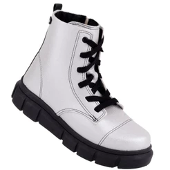 Coturno Bota Infantil Baby Feminina WorldColors Music Colors - Prata