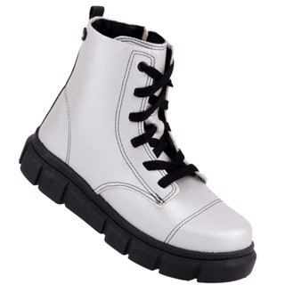 Coturno Bota Infantil Baby Feminina WorldColors Music Colors - Prata em Oferta na Shopee