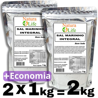 Sal Moído Integral - Sem Iodo 2un x1kg = 2kg