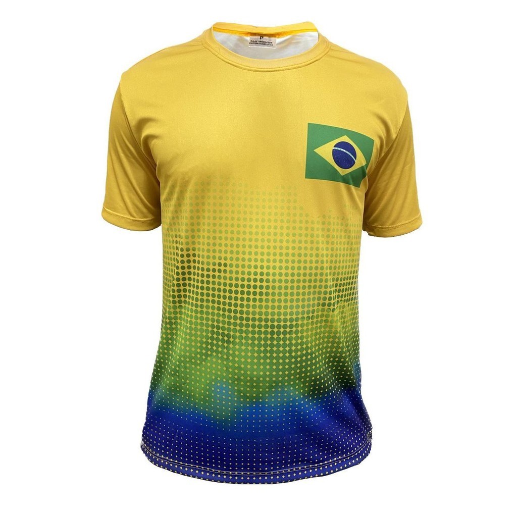 Camisa Masculina Especial da Copa Verde e Amarela - Raju em Oferta na Shopee