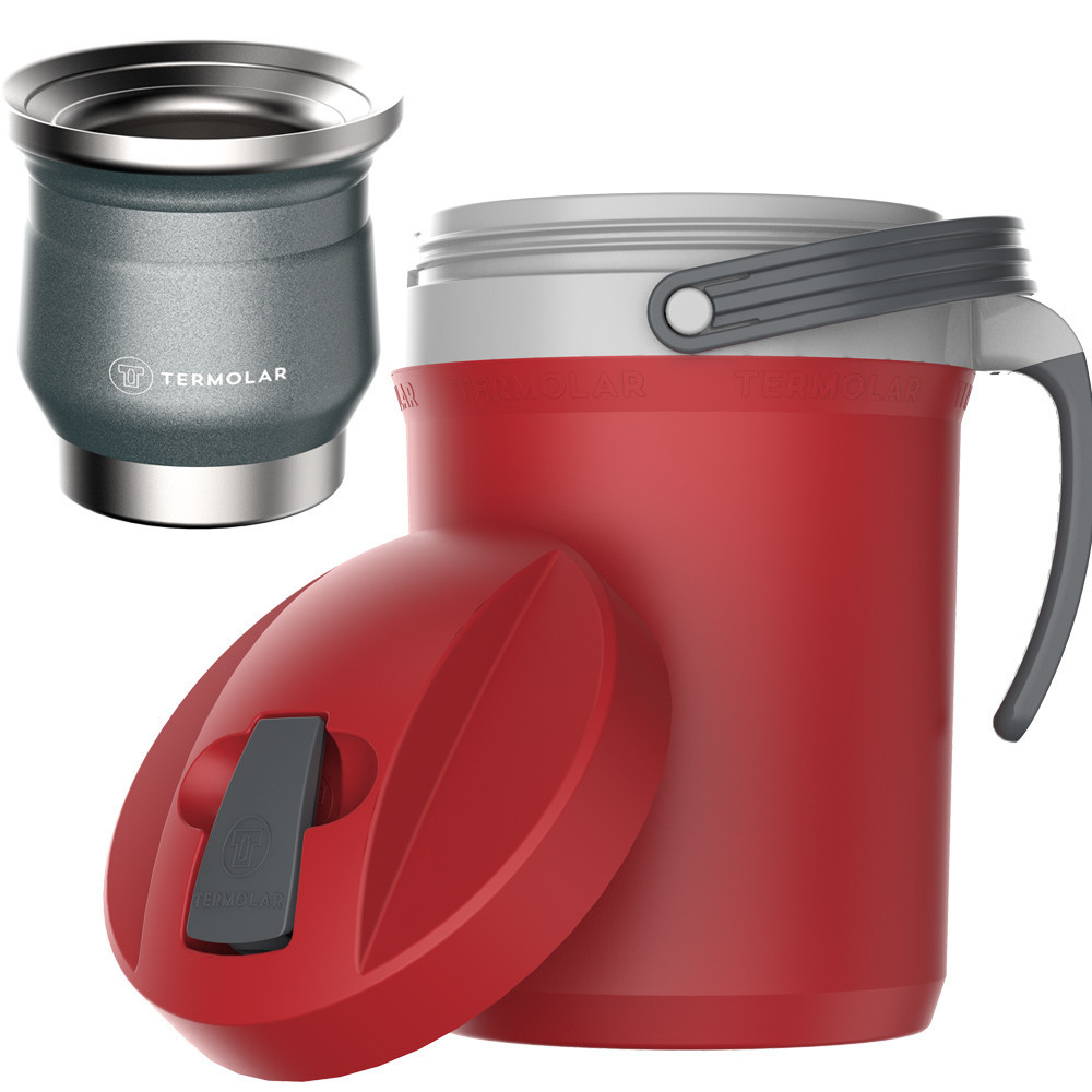 Cuia Térmica Chumbo 250ml Jarra Vermelha 2,5L Termolar em Oferta na Shopee