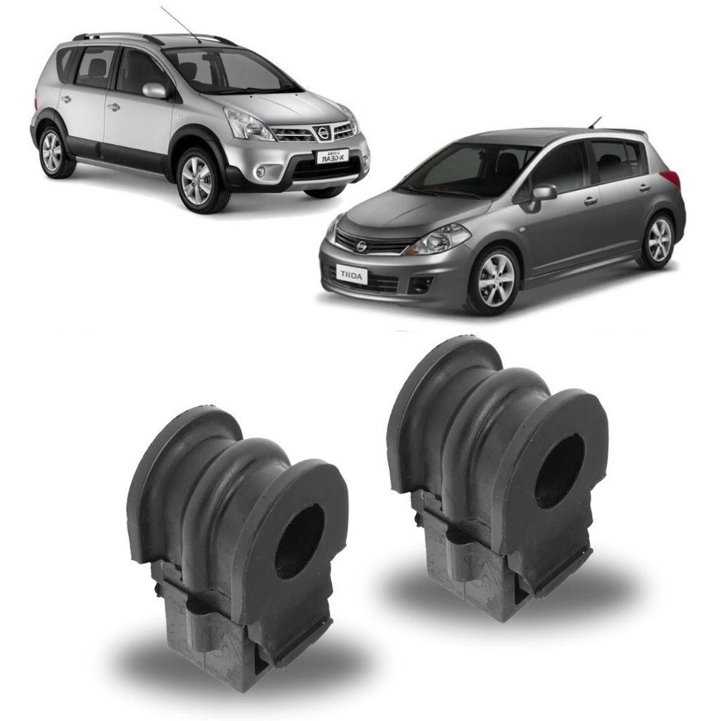 Par Bucha Barra Estabilizadora Dianteira para Nissan Livina Tiida 2008/...