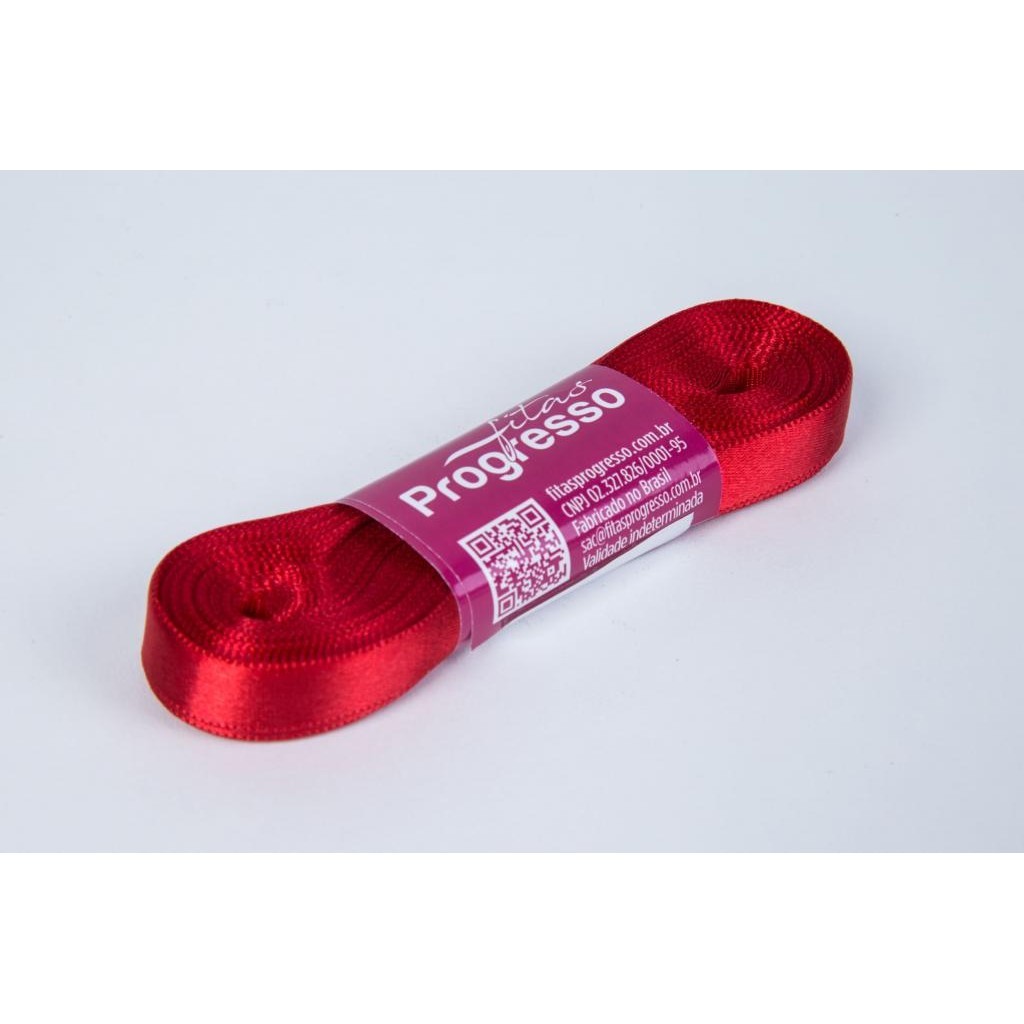 Fita Cetim Simples Cf002 10 Mm Cor 209 Vermelho Peca 10 Metros