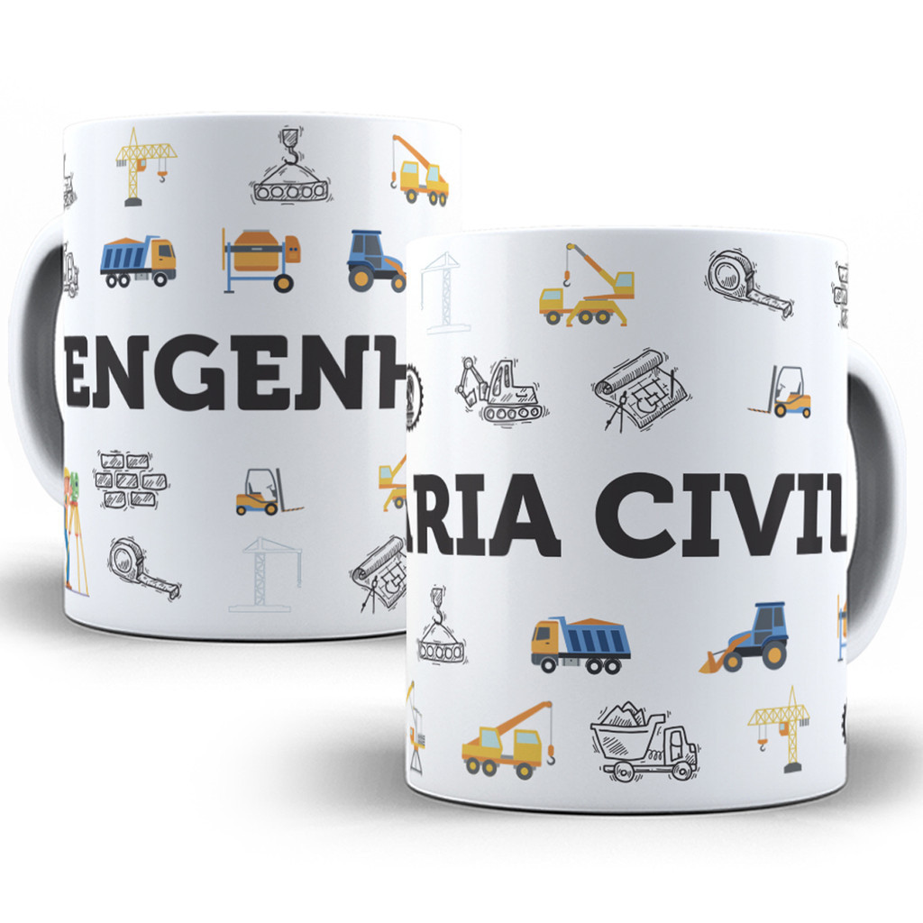 Caneca profissão engenharia civil engenheiro presente