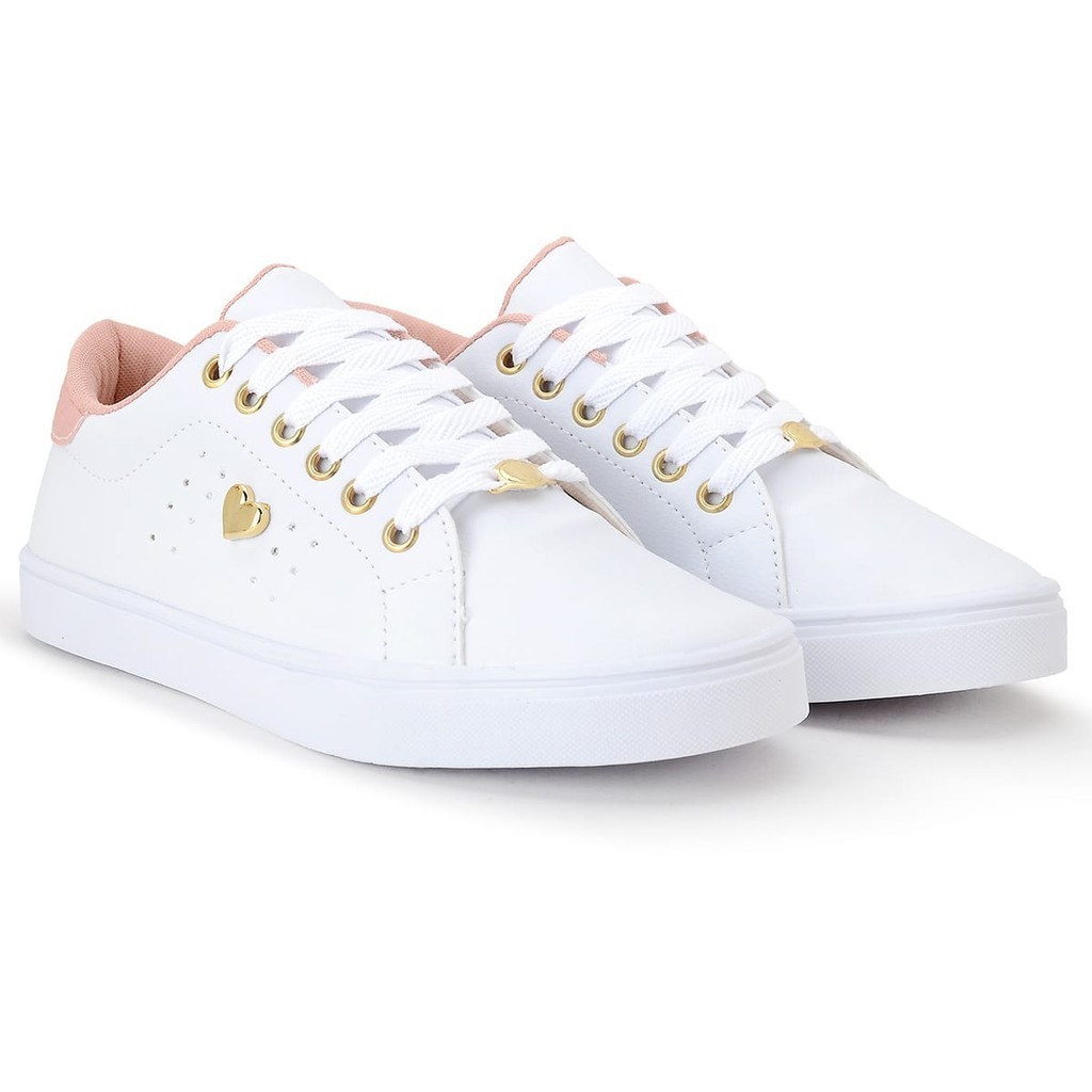Tênis Sapatênis Casual Feminino Lançamento Coração Moda em Oferta na Shopee