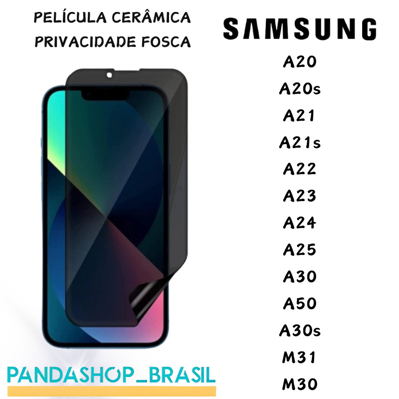 Película Cerâmica Fosca 3D Privacidade Anti Spy Para Samsung Galaxy A20/ A20s/ A21/ A21s/ A22/ A23/ A24/ A25/ A30/ A50/ A30s/ M31/ M30