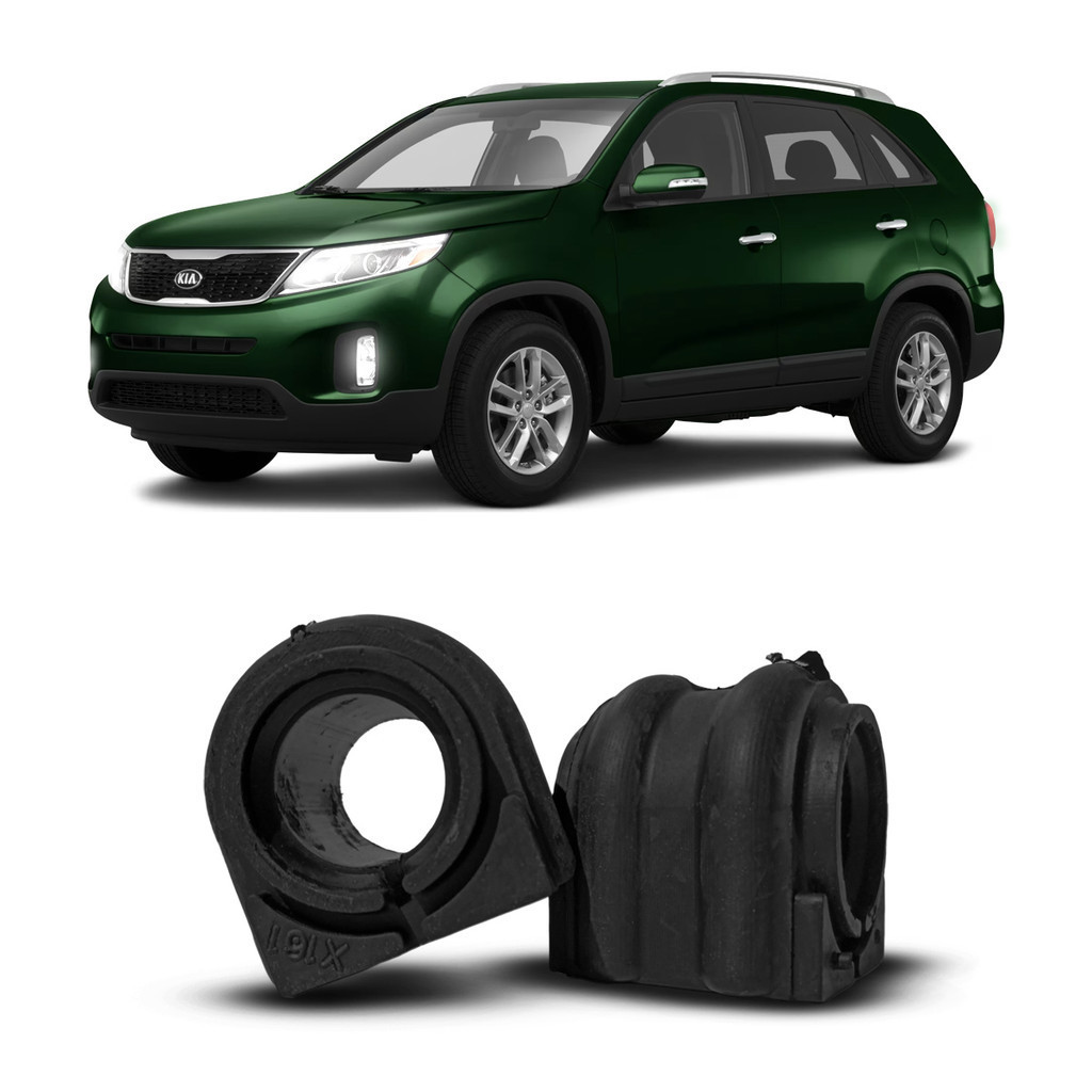 Par Kit Bucha da Barra Estabilizadora Suspensão Dianteira Kia Sorento 3.3 2013 2014 2015 24 Milimetros