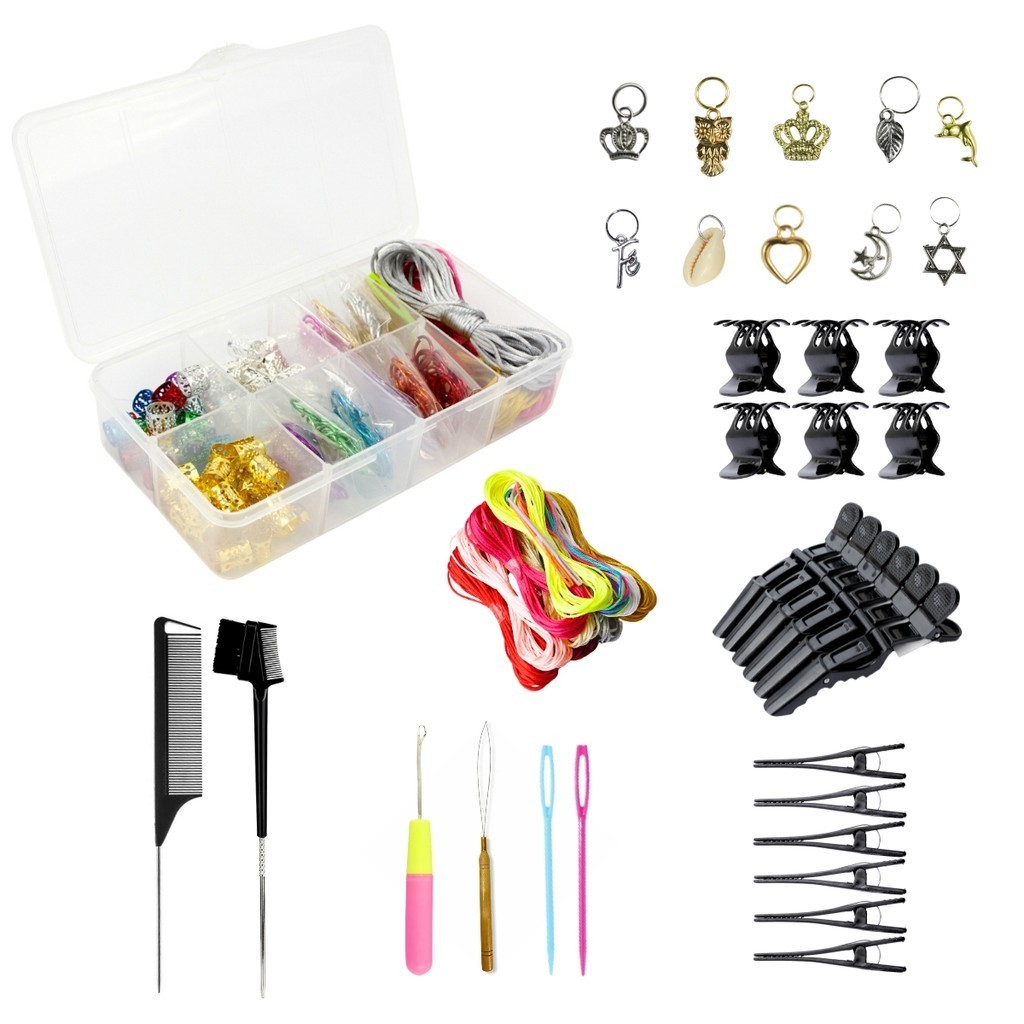 Kit Trança Nagô Completo Escolha 1 de 11 Variações de Kits Diferentes Enfeite Para Trança Box Braids