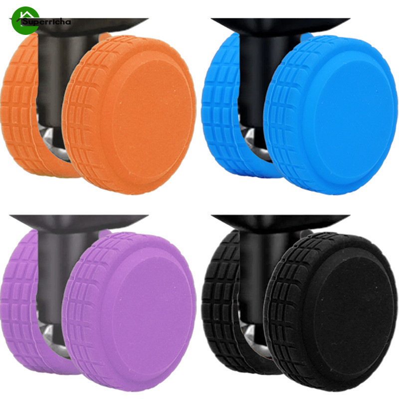 Reduza A Almofada Do Rodízio Resistente Ao Desgaste Ruído-Manga Antiderrapante-Capa Da Roda Guarda Com Meia Cobertura-Protetor Universal Carrinho De Viagem Mala-Multi-Style