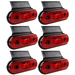 6 Lanterna Lateral Caminhão Carreta Facchini LED VM +Suporte