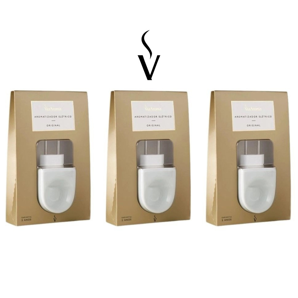 Kit 3 Aromatizadores Elétricos Original - Via Aroma em Oferta na Shopee