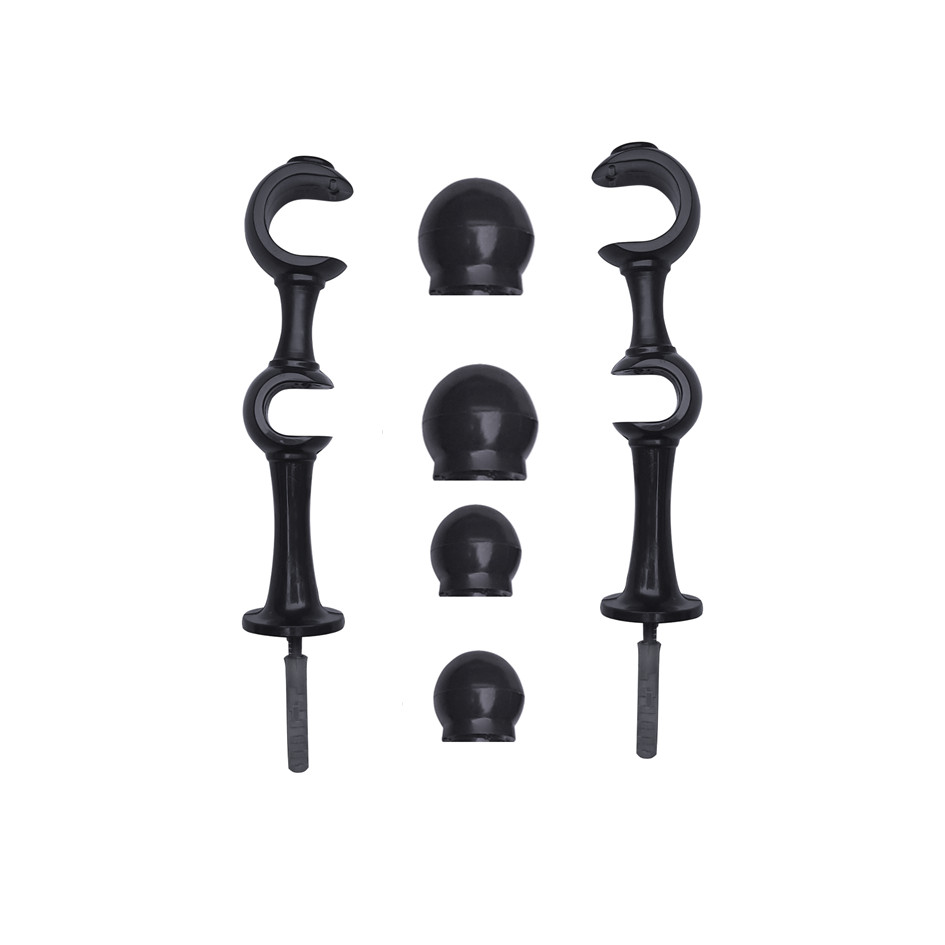 Suporte Para Varão Cortina Duplo 19/28mm 2un Cores Diversas Com Ponteiras