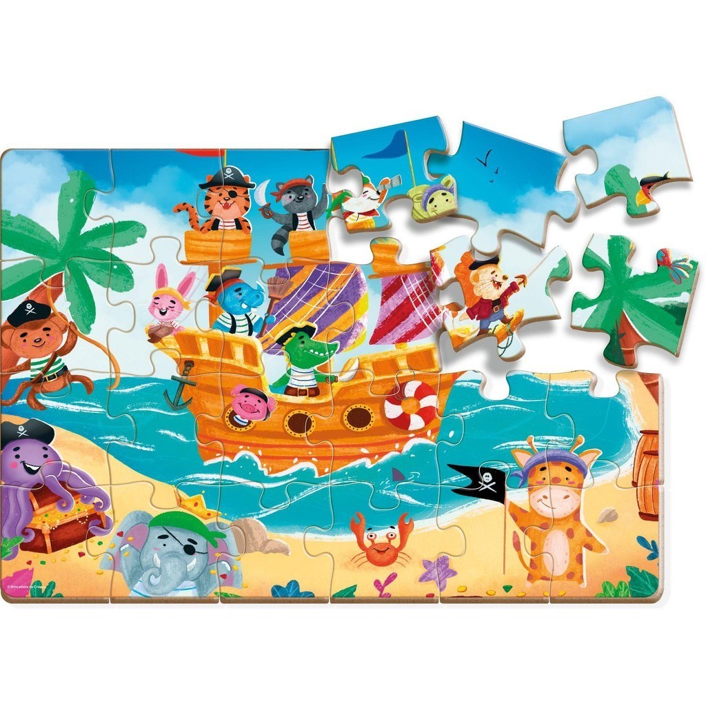 Quebra-Cabeça Bichos a Bordo  - Brincadeira de Criança em Oferta na Shopee