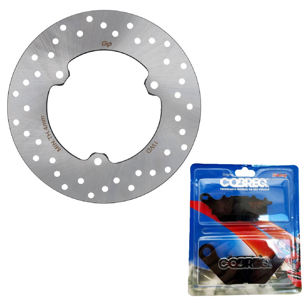 Disco de Freio Traseiro Mt 03 / Yzf R3 + Pastilhas Cobreq Racing (Semimetálica) em Oferta na Shopee
