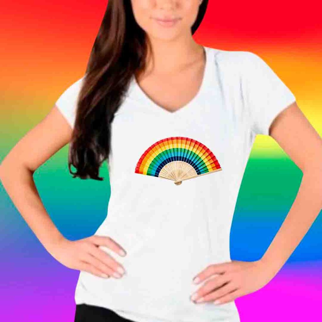 Camiseta LGBT Leque - Bandeira Orgulho - LGBT