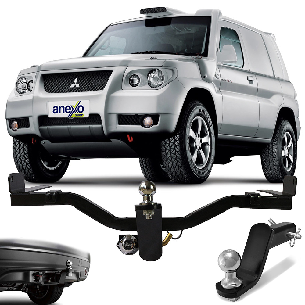 Engate Reboque Mitsubishi Pajero TR4 1999 a 2009 Brucke MI1006 Rabicho Tração 700kg Haste Removível