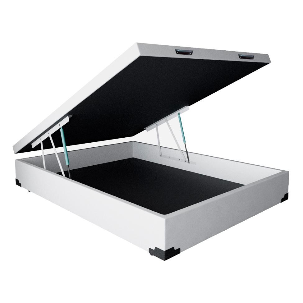 Base para Cama Box Casal Martin Premium com Baú (45x138x188) Branca em Oferta na Shopee