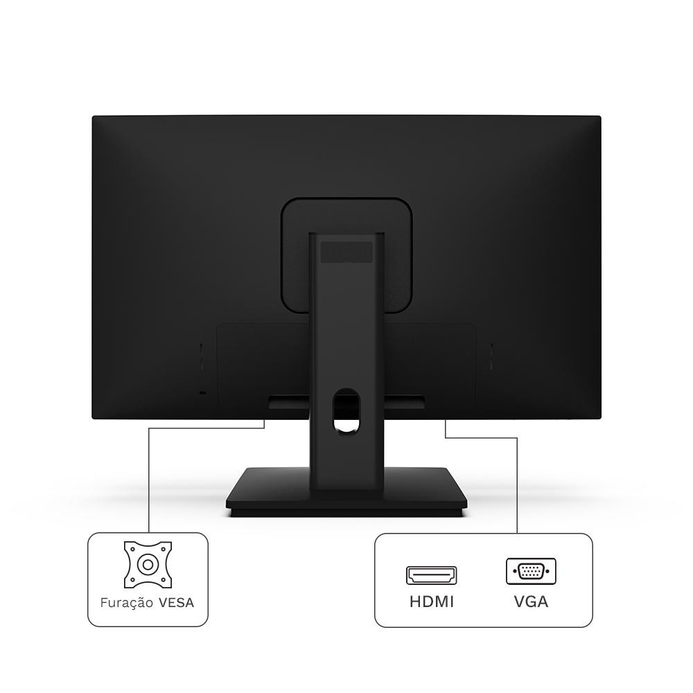 Monitor 23,8" LED, Widescreen, 75Hz, 5ms, FullHD+ 1920x1080, HDMI, VGA, VESA, Ajuste de inclinação - M24HQ