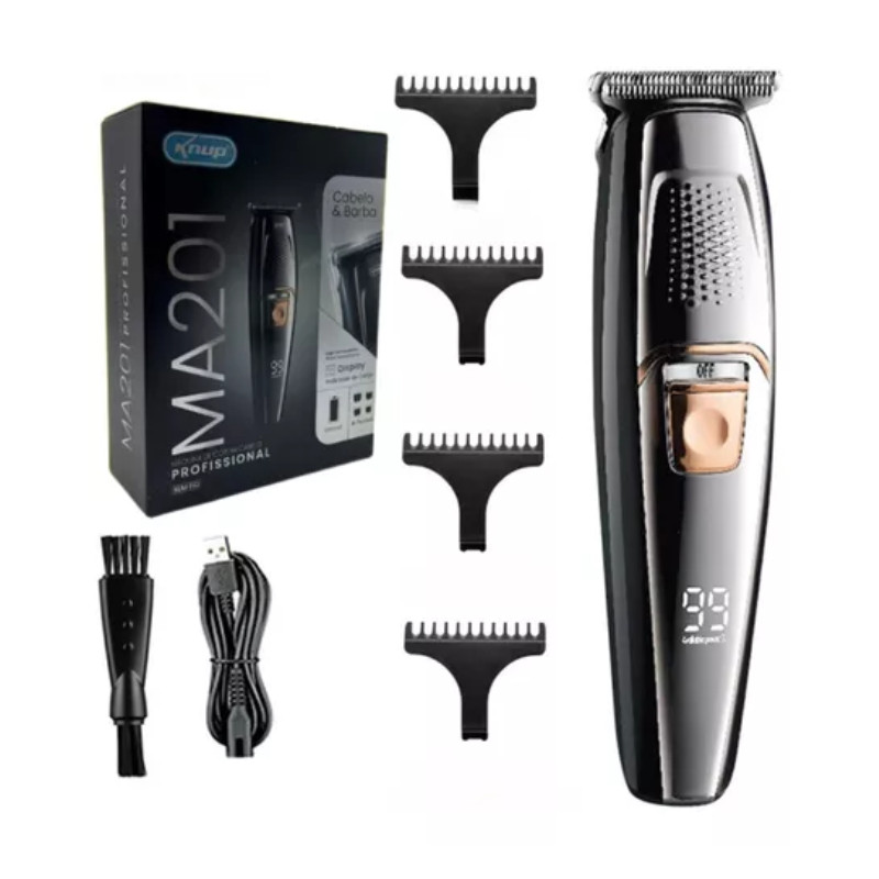 Maquina de Cortar Cabelo Aço Inoxídavel Sem Fio KP-MA201 em Oferta na Shopee