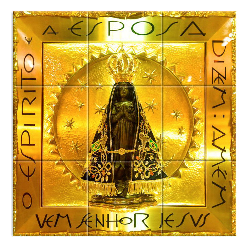 Quadro Nossa Senhora Aparecida Imagem Original 100% Azulejo!