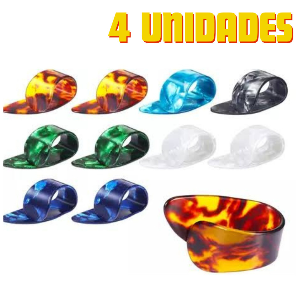 Kit com 4 Dedeiras Dedeira para violão viola violao aço nylon 7 cordas