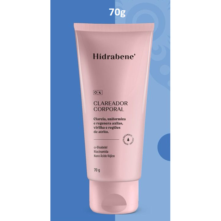 Clareador Corporal Hidrabene Com Nicinamida Clareia Axilias Virilhas e Região de Atrito 70g