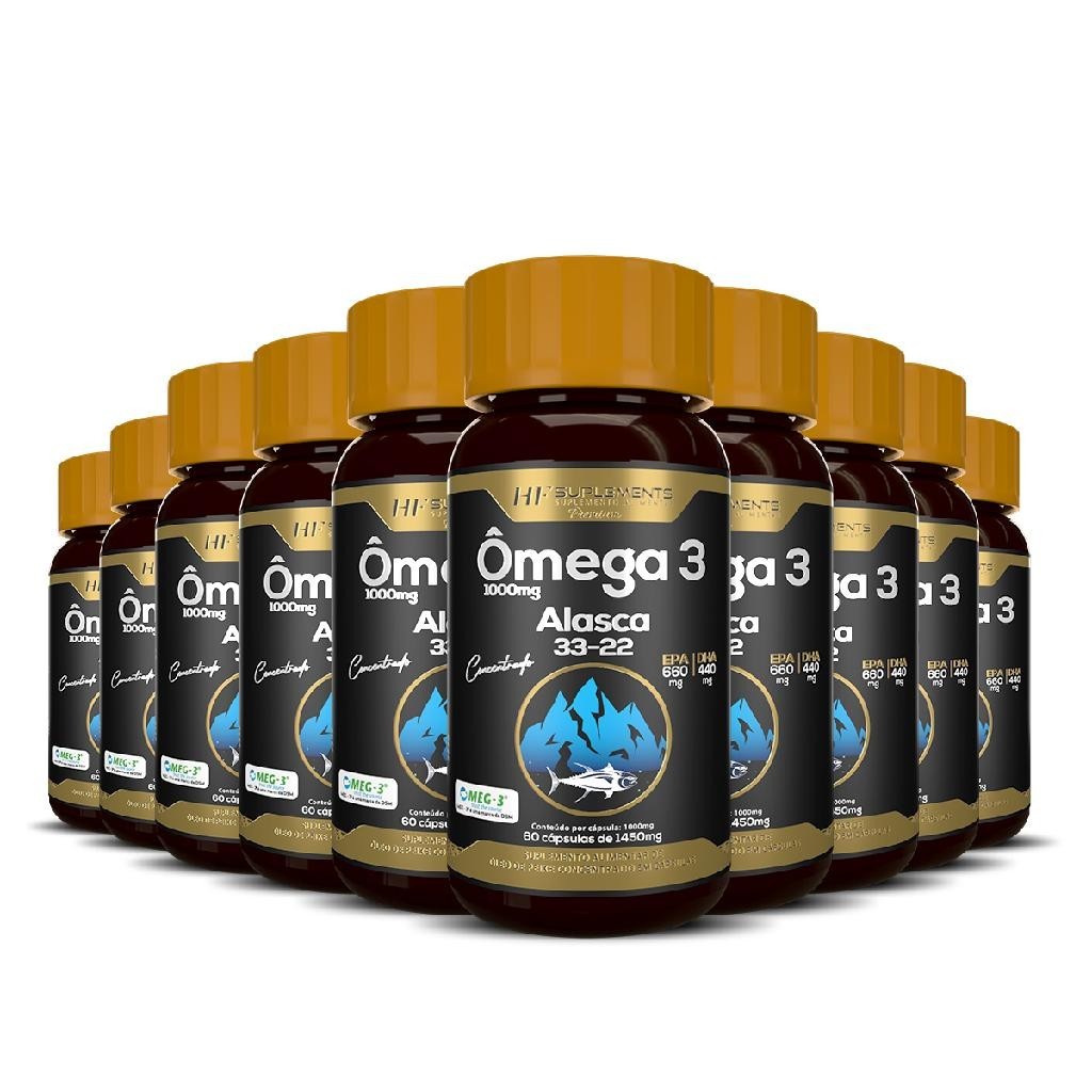 10X ÔMEGA 3 ALASCA MEG-3 60CAPS HF SUPLEMENTOS