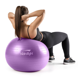 Bola de Exercícios Pilates Yoga 65cm Suporta 350kg com Bomba Hidrolight