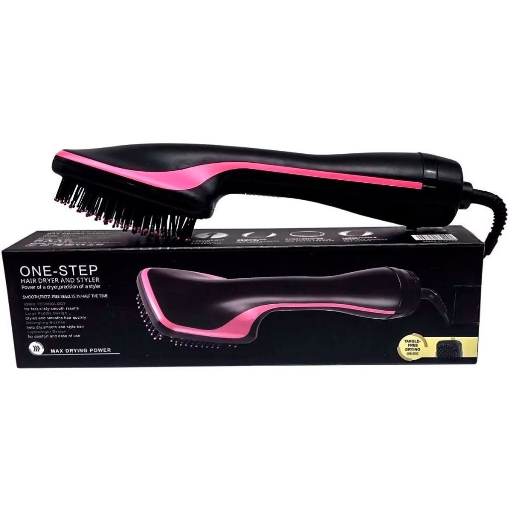 Secador de Cabelo Escova Elétrica 2 em 1 110V Escova Secadora Modeladora Alisadora Profissional para Todos os Tipos de C