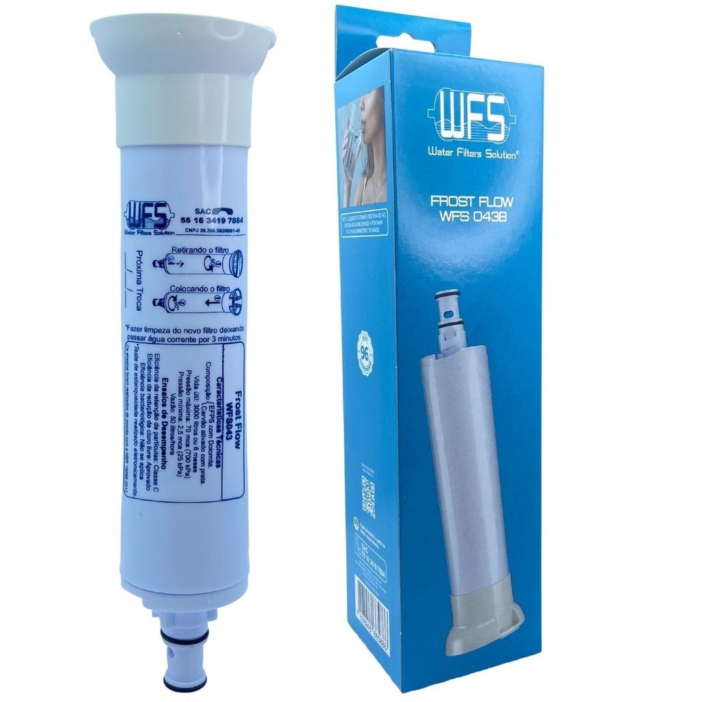 Filtro De Agua Com Tampa Branca Compativél Para Purificador Consul Cpb33 Cix08ax