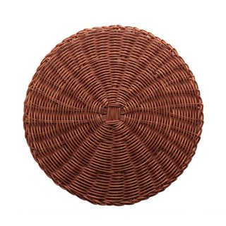 Lugar Americano Lyor Rattan de Plástico Marrom