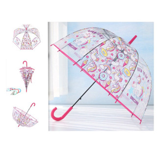 Guarda Chuva Cúpula Infantil Transparente com Unicórnio Super Proteção A-122 em Oferta na Shopee
