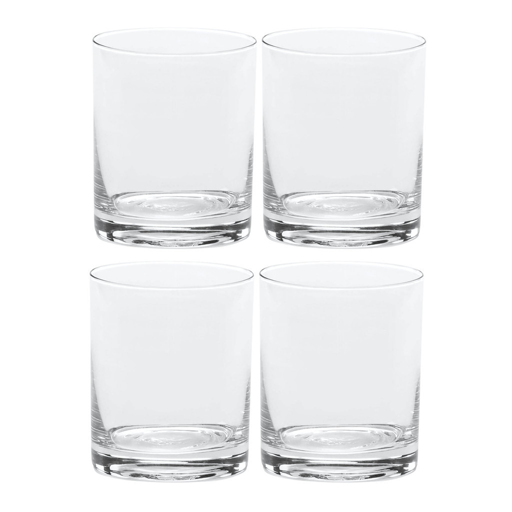 Jogo 4 Copos Baixo De Vidro Liso Para Água Whisky Drink 310ml Dia a Dia em Oferta na Shopee