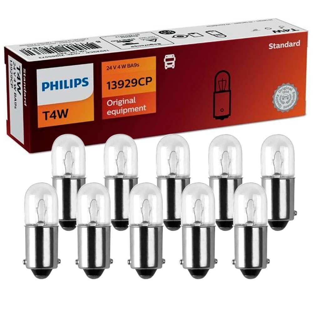 10 Lâmpada Philips T4w 24v Ba9s Tipo 69 Lanterna Dianteira - Spare Parts and Accessories for Vehicles