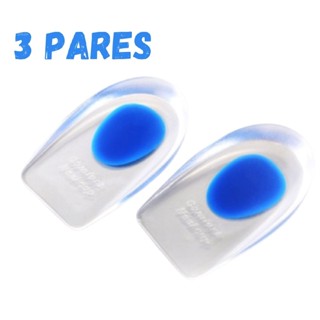 3 Pares Calcanheira Palmilha Silicone Para Esporão/altura/conforto