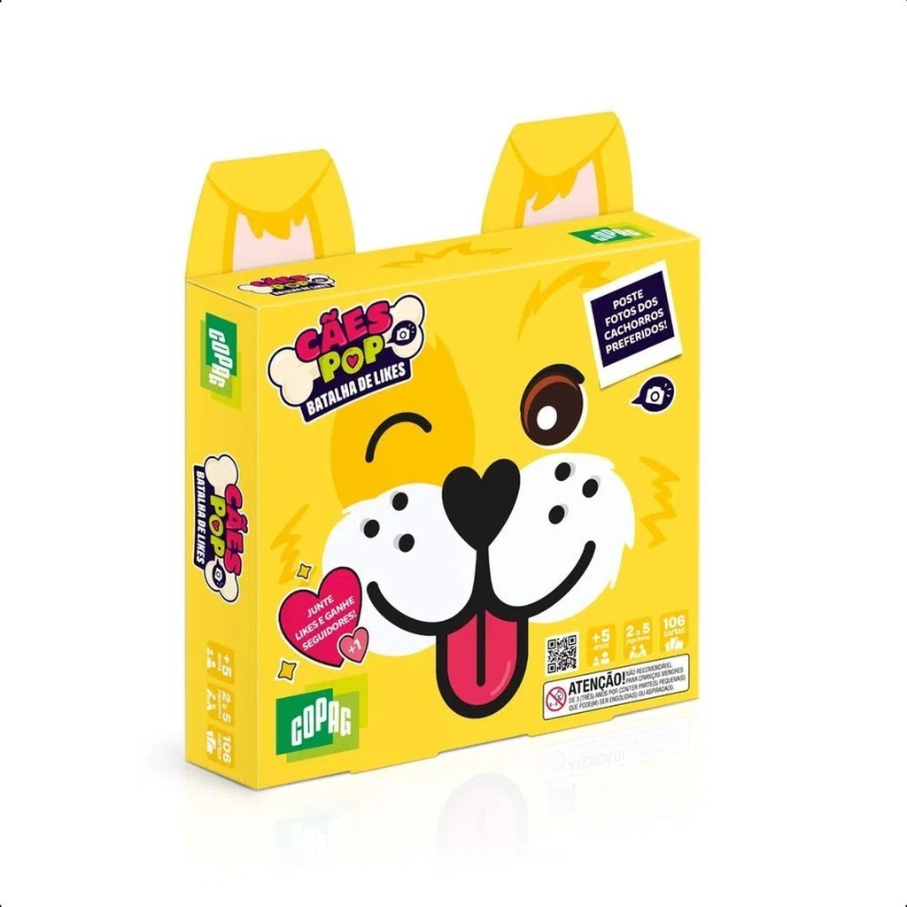 Jogo de Tabuleiro Cães Pop Batalha de Likes +5 anos Estratégia Raciocínio  Copag - 31004 em Oferta na Shopee