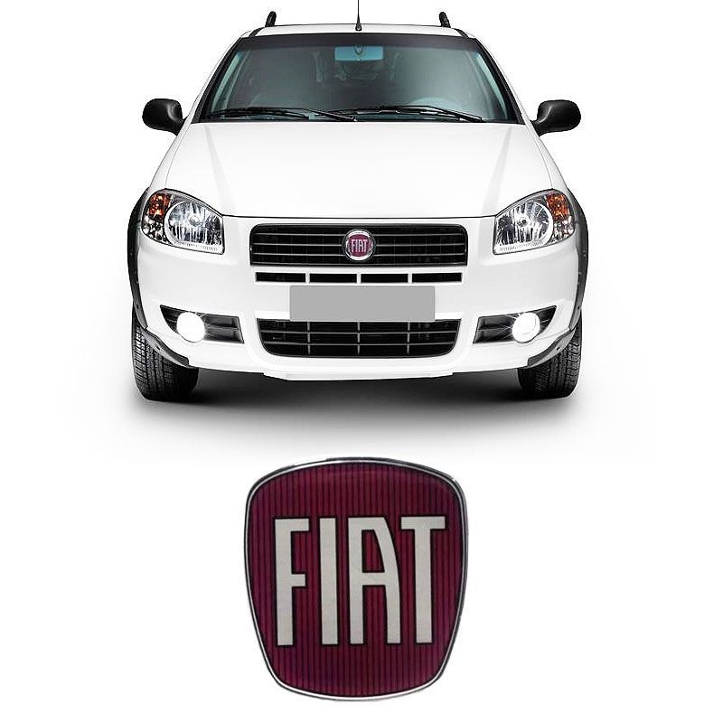Emblema Da Grade Dianteira Fiat Strada Adesivo Resinado Genérico