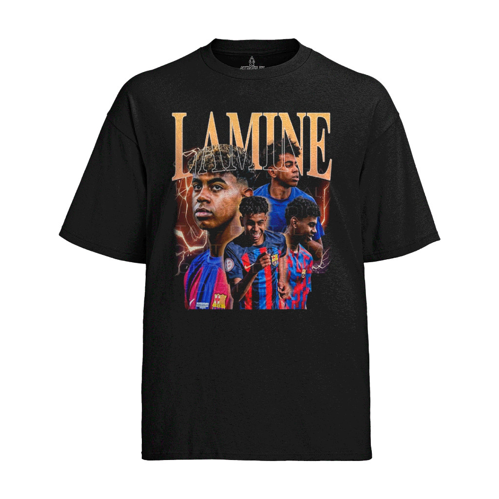 Camiseta Algodão 100% Premium Lamine Yamal Barça Craque Jogador Futebol Lançamento 2025 Envio Rápido