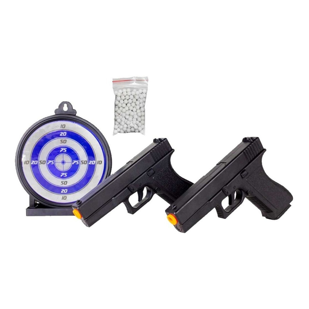 Kit 2 Pistolas Spring Gk V307 Polímero + Alvo Em Gel - Rossi em Oferta na Shopee