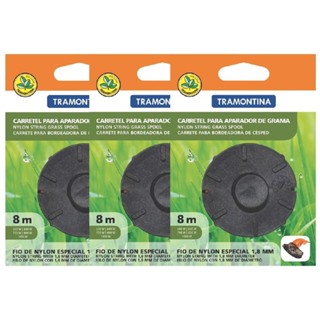 Kit Carretel Para Cortador 1 Fio de Nylon 1,8mm x 8m Com 3 Unidades (78799/463) - Tramontina em Oferta na Shopee