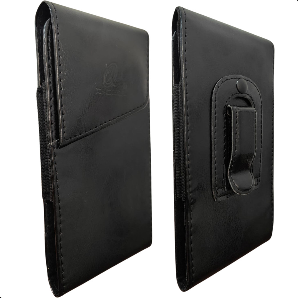 Capa Cinta Porta Celular Cintura Vertical Tam 6.4 Polegadas Couro Sintético Suporte