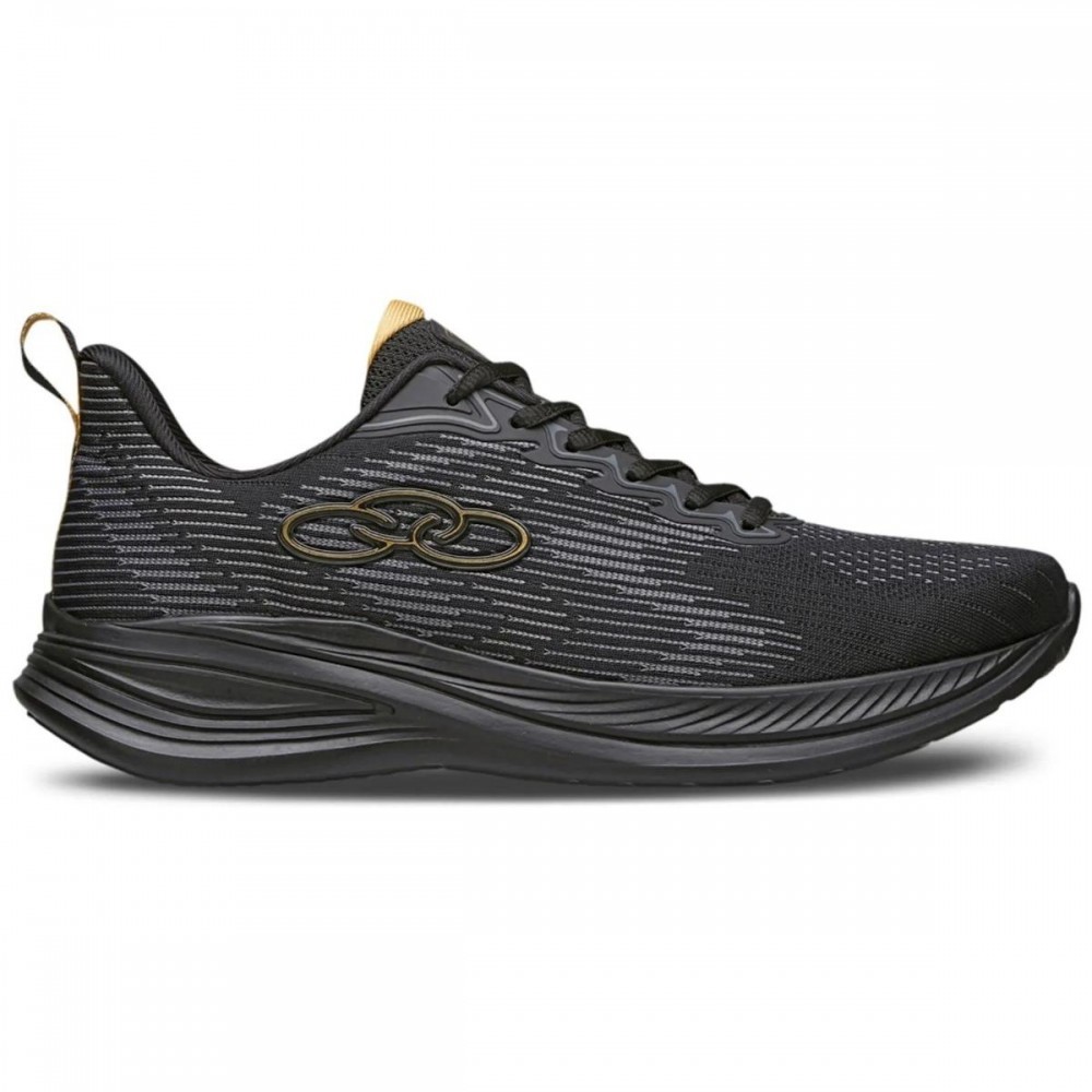 Tenis Olympikus Marte Preto Dourado Masculino