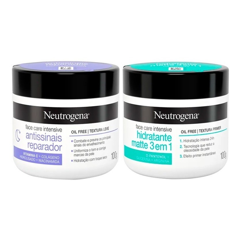 Cremes Facial Neutrogena Hidratante + Antissinais Noite 100g em Oferta na Shopee